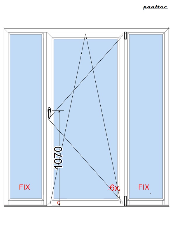 Balkontüren und Fenster mit Seitenteilen