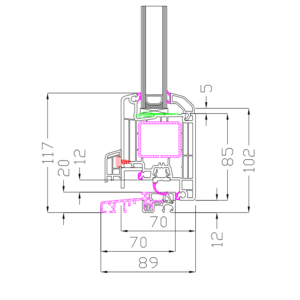 Eingangstür ALUPLAST IDEAL 5000 Schema