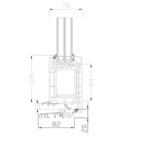 Salamander Eingangstür ALU Schwelle SL76