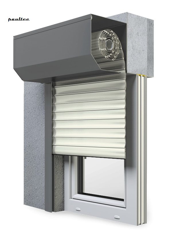 13 Cremeweiss Fenster Rollladen SK 45 Vorbaurollladen Aluprof