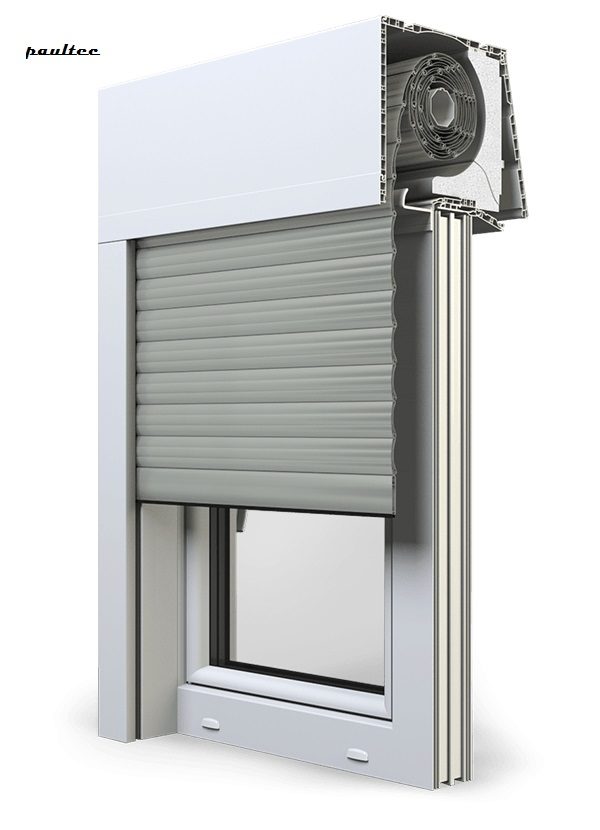 3 Grau Fenster Rollladen Elite XT Exte Aufsatzrollladen Aufbaurollladen