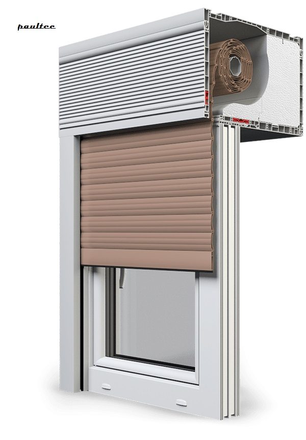 4 Dunkelbeige Fenster Rollladen CleverBox Beclever