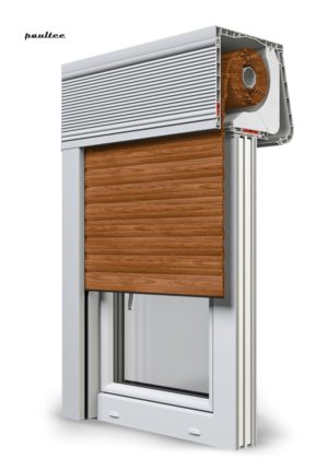 6 Holz dunkel Fenster Rollladen CleverBox Soft Beclever